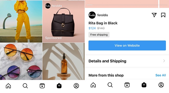 Превью к новости Instagram тестирует рекламу на вкладке «Магазин»