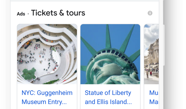 Превью к новости У Google Ads появился новый формат поисковой рекламы – Things to do