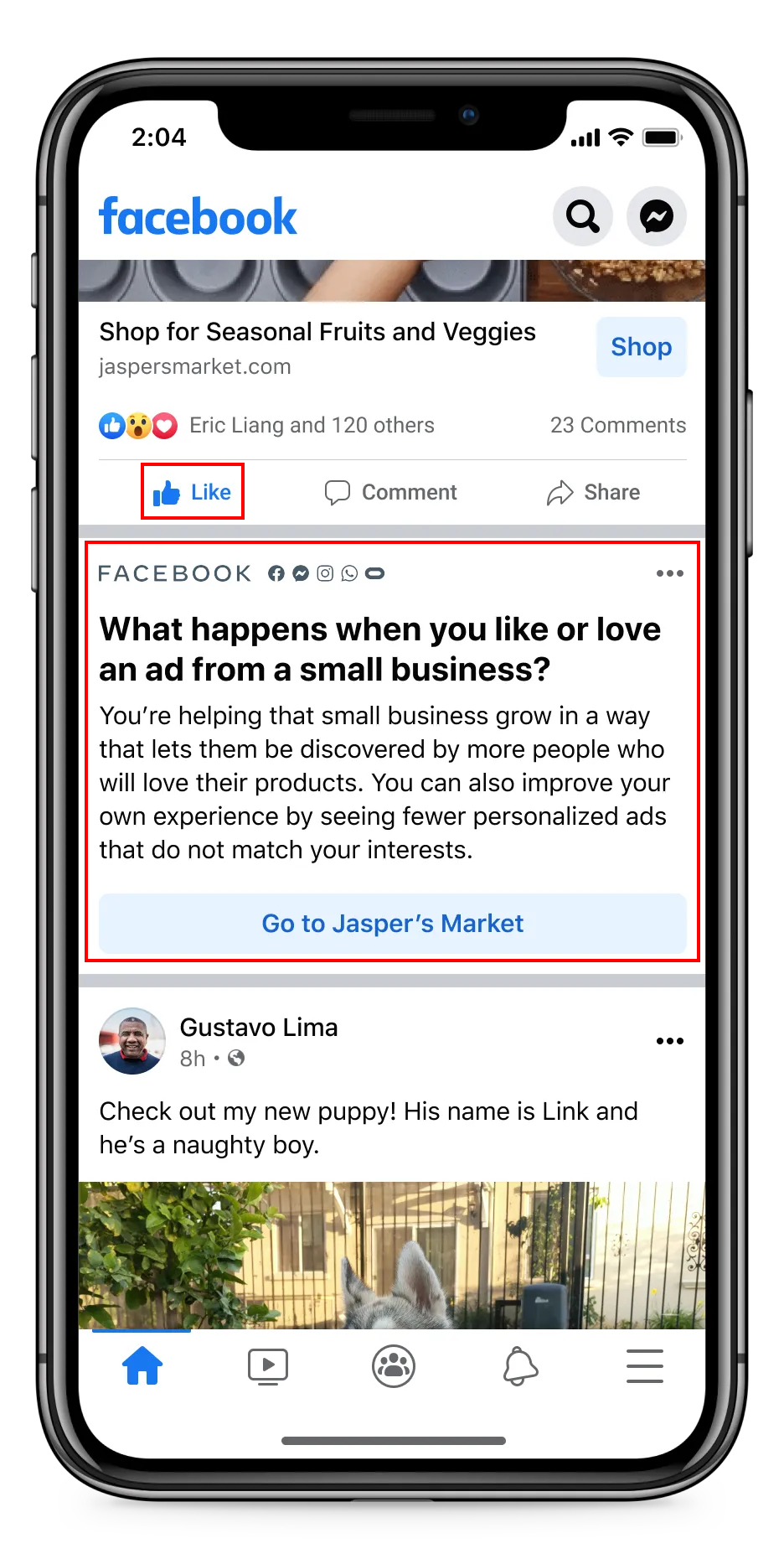 Новини реклами від Facebook