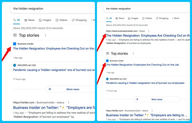 Google может убирать из основной выдачи статьи, показанные в Главных новостях