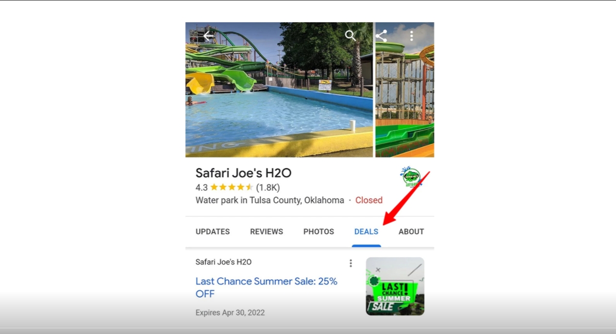 Google is testing a "Deals" tab in local business profiles