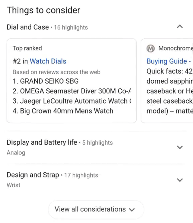 На сторінках з описом товарів тестується блок Things to consider