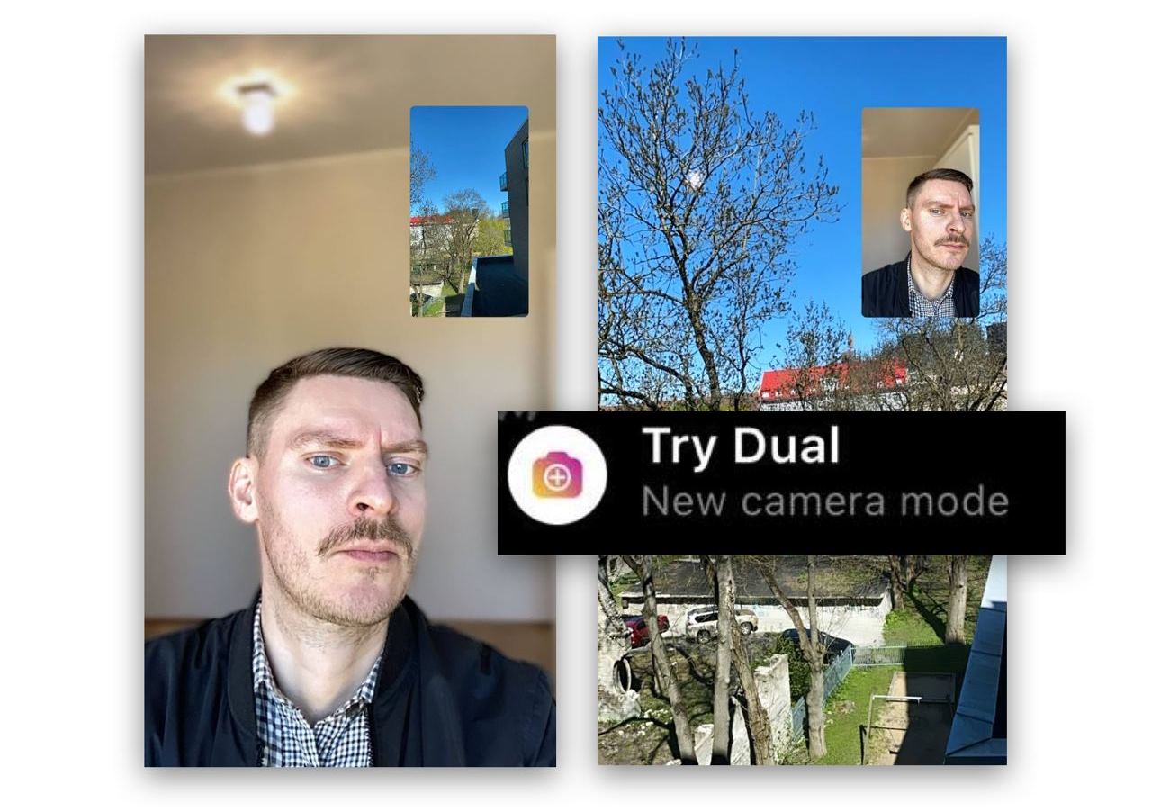 У Instagram запрацювала подвійна камера