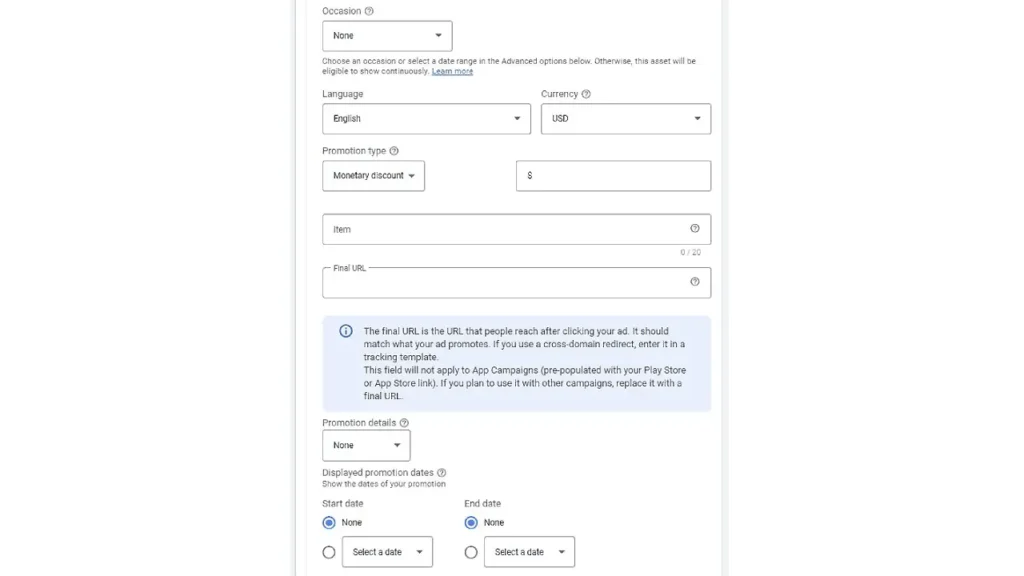 Google Ads introduced Promotion asset