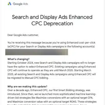 Google Ads enhanced CPC for Search and Display Ads