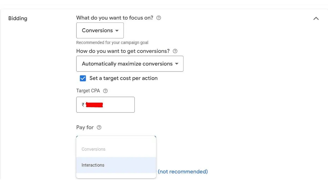 ‘Pay for Interaction’ Feature in Display Campaigns
