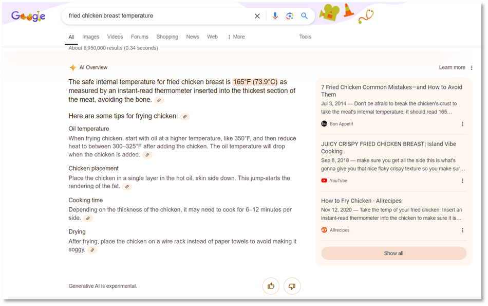 SERP AI та Organic Search