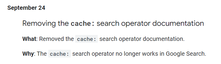 google cache