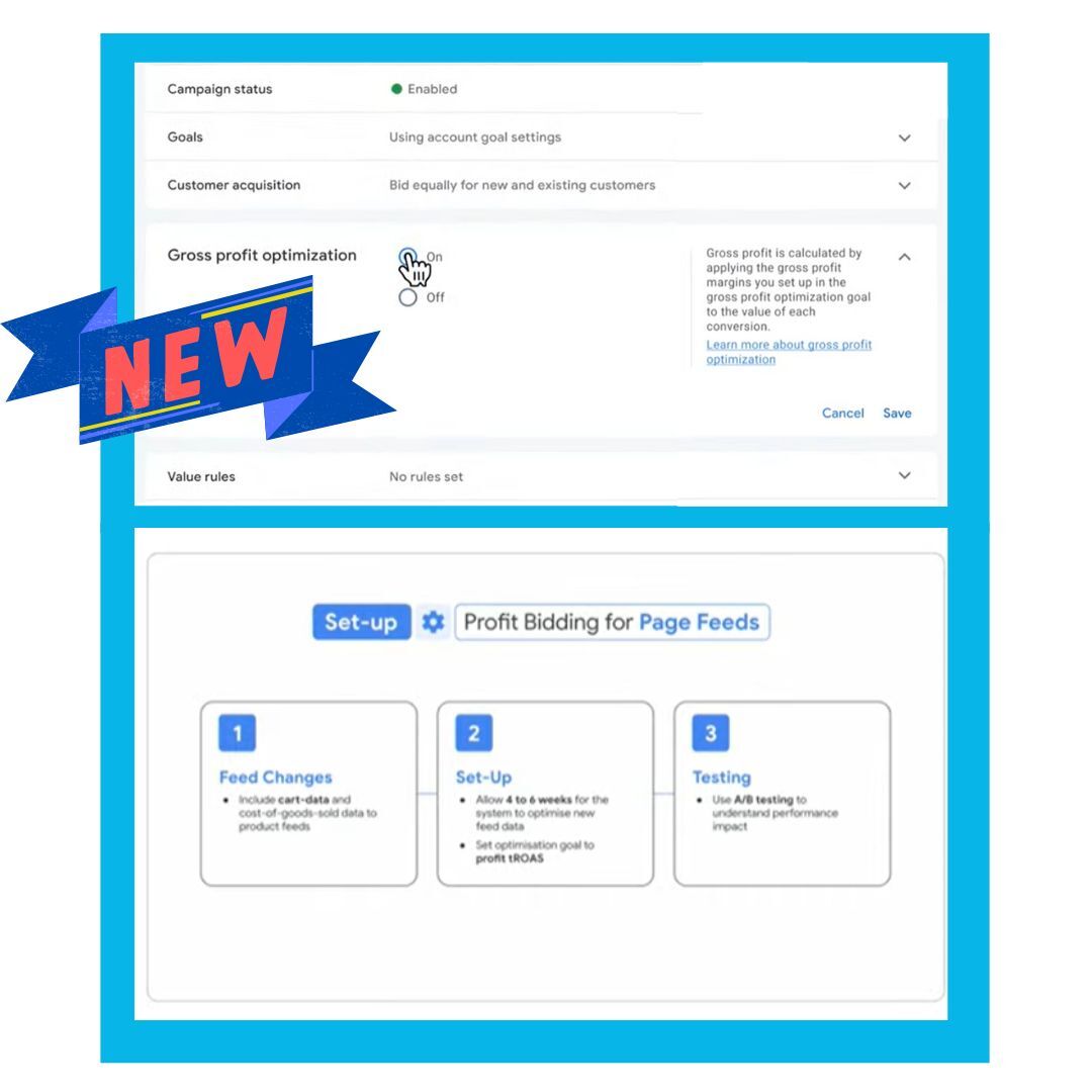 Gross profit optimisation campaign setting