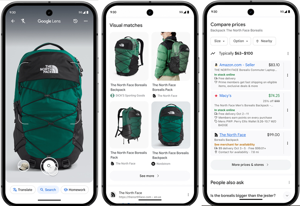Google Lens shopping ads