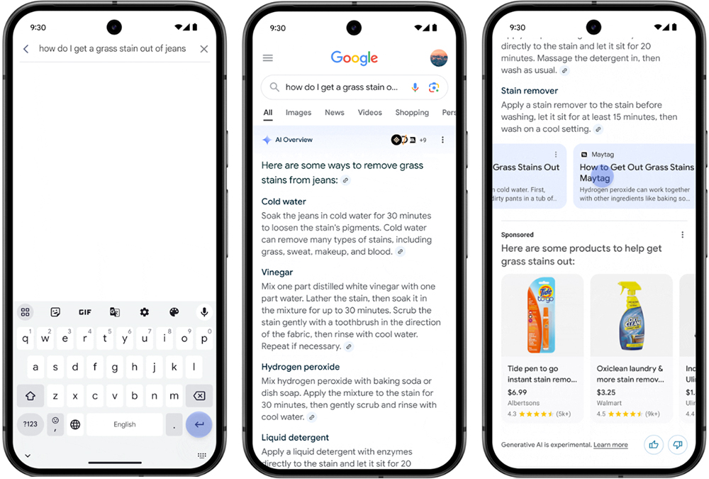 Оголошення Google AI Overview