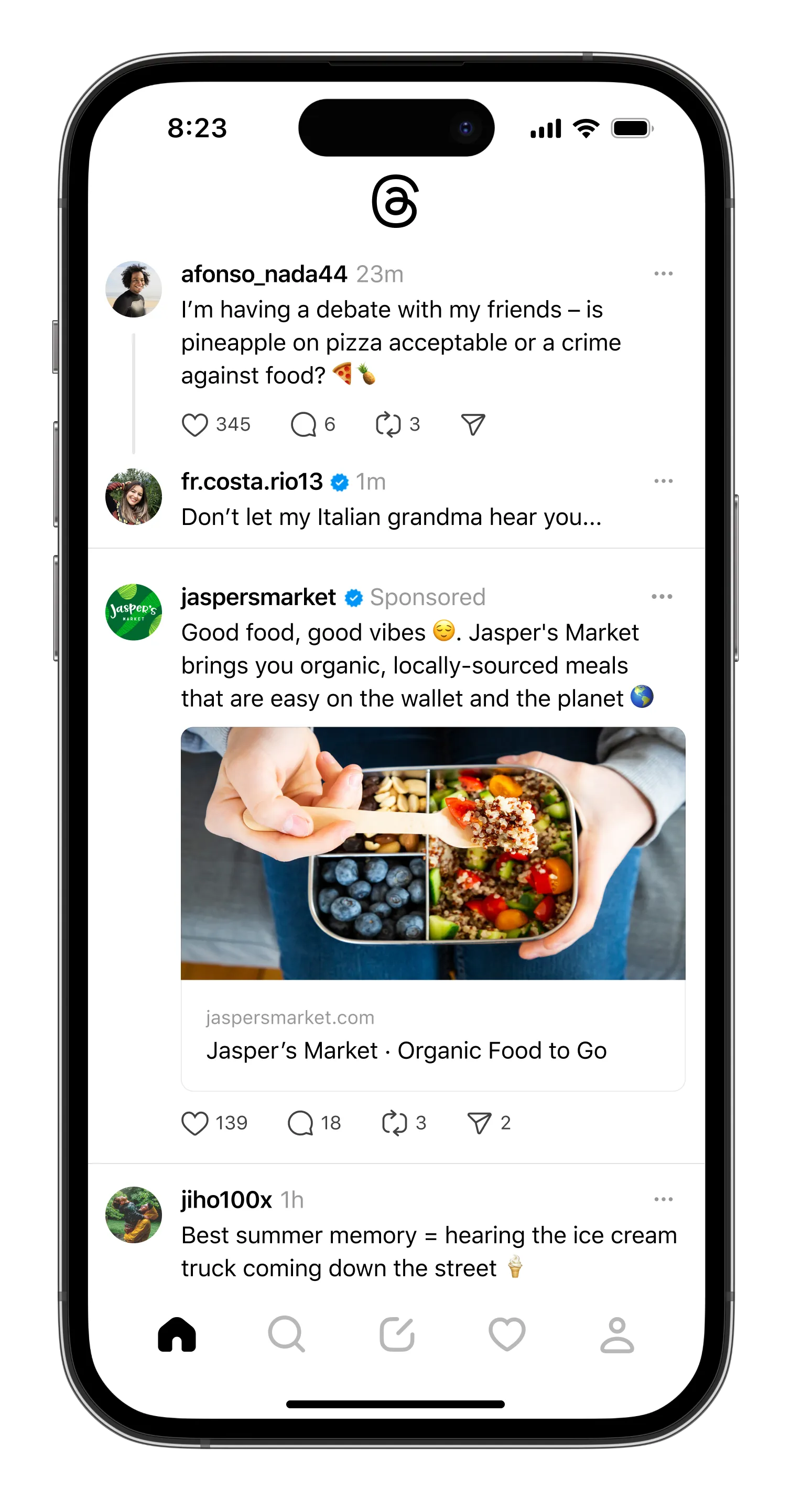 Реклама Threads