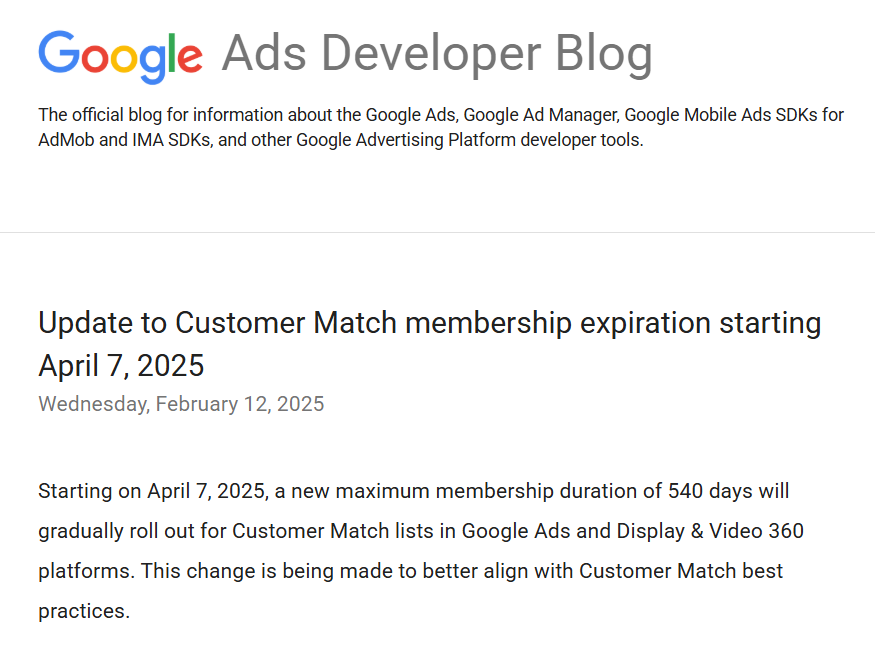 Оновлення щодо терміну дії членства зі списків клієнтів