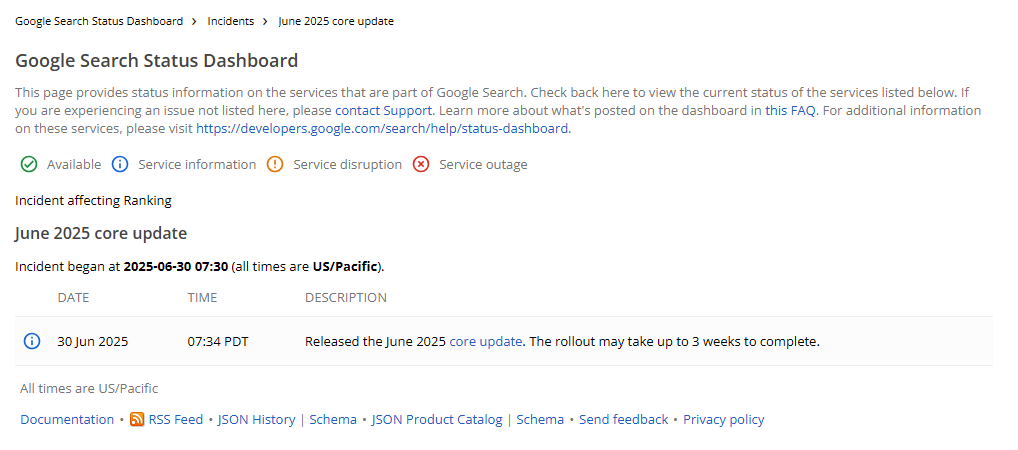 june 2025 core update